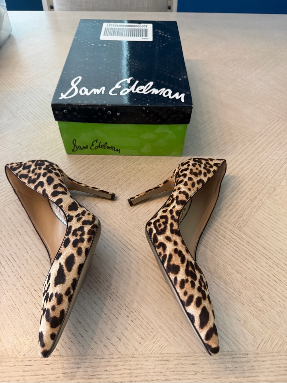 Sam Edelman Leopard-Print Pointed Toe Pumps - Tan/Black - Picture 2 of 5